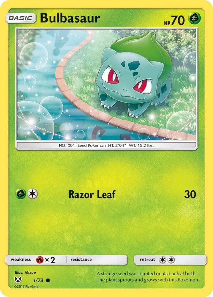 Bulbasaur, card 1 from Shining Legends