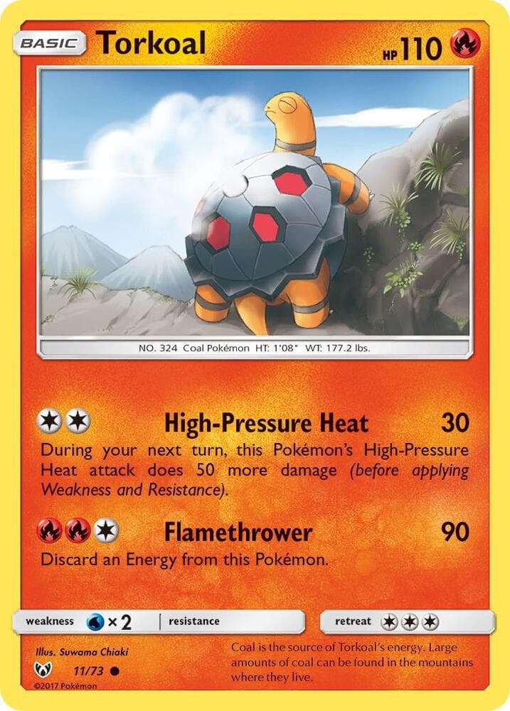Torkoal, card 11 from Shining Legends