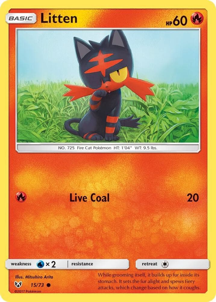 Litten, card 15 from Shining Legends