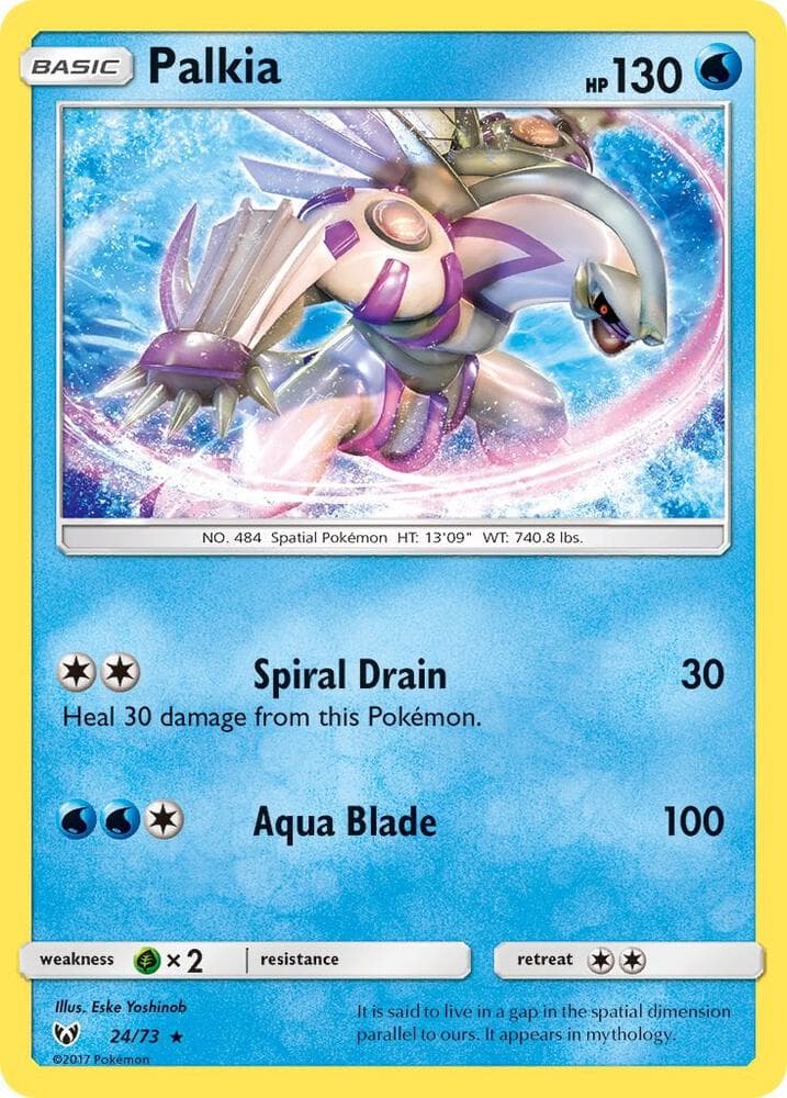 Palkia, card 24 from Shining Legends