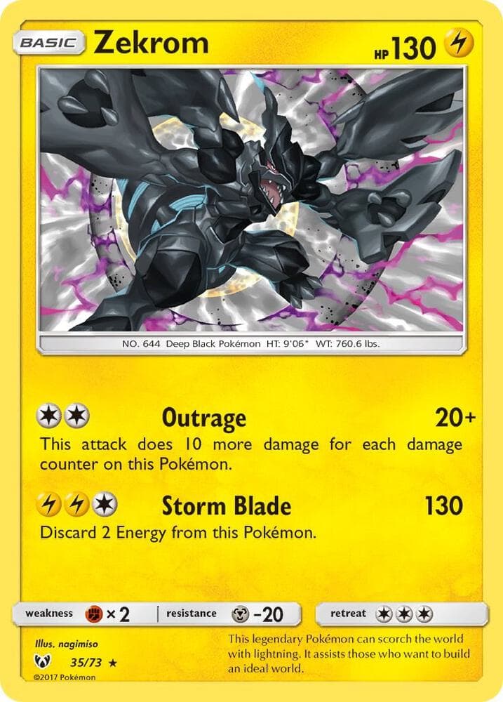 Zekrom, carta 35 di Shining Legends