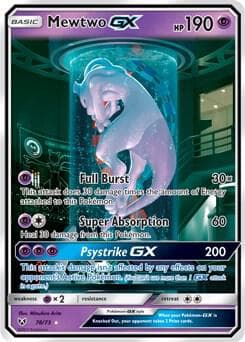Mewtwo GX, card 78 from Shining Legends