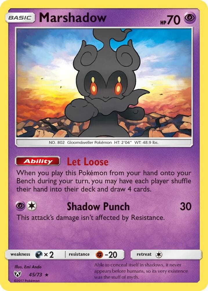 Marshadow, carte 45 de Légendes Brillantes