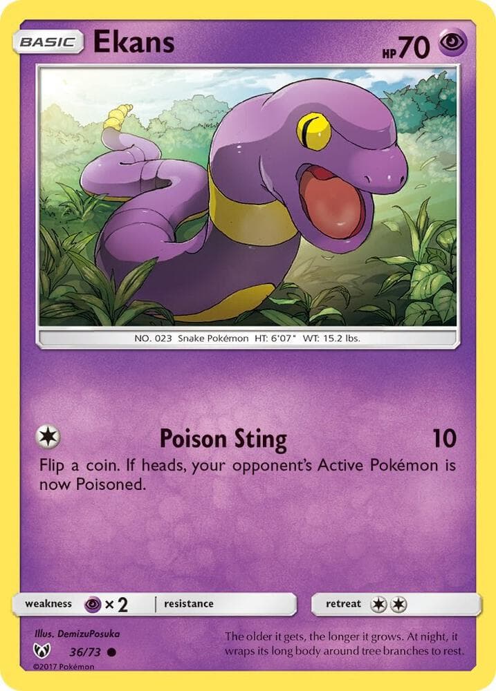 Ekans, carta 36 di Shining Legends