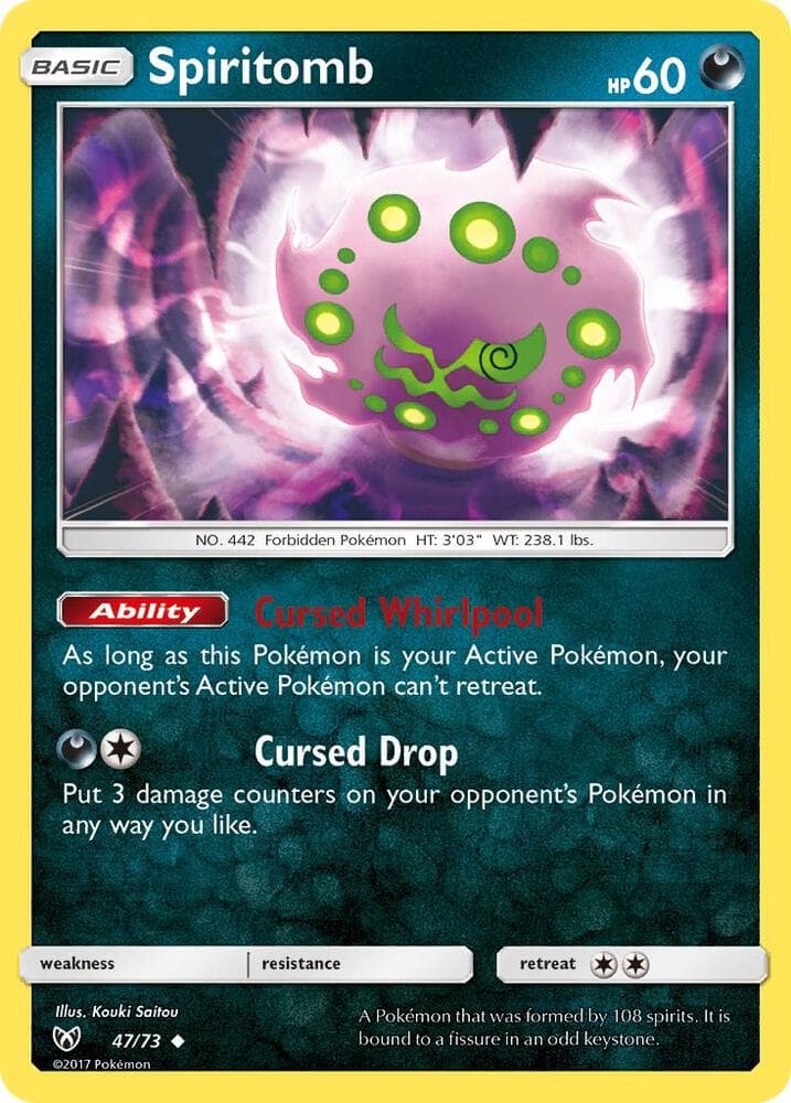Spiritomb, card 47 from Shining Legends