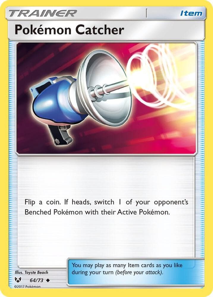 Pokémon Catcher, card 64 from Shining Legends