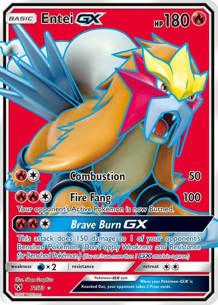 Entei GX, card 71 from Shining Legends