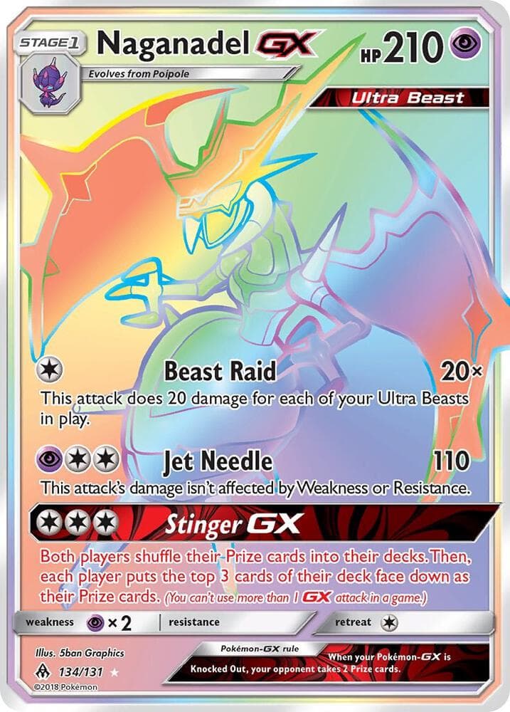 Naganadel GX, card 134 from Forbidden Light