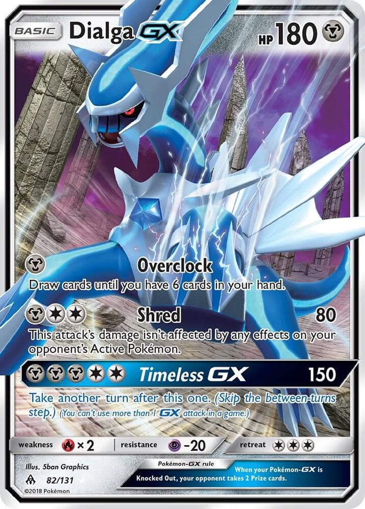 Dialga GX, card 82 from Forbidden Light