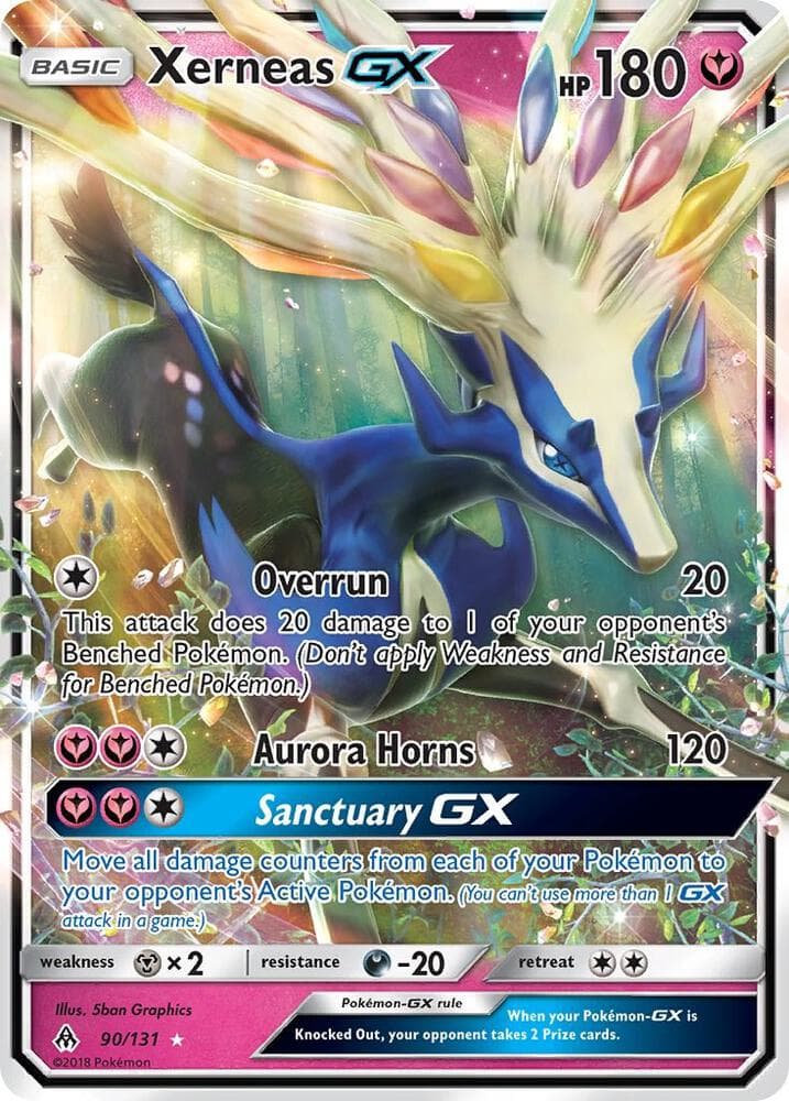 Xerneas GX, card 90 from Forbidden Light