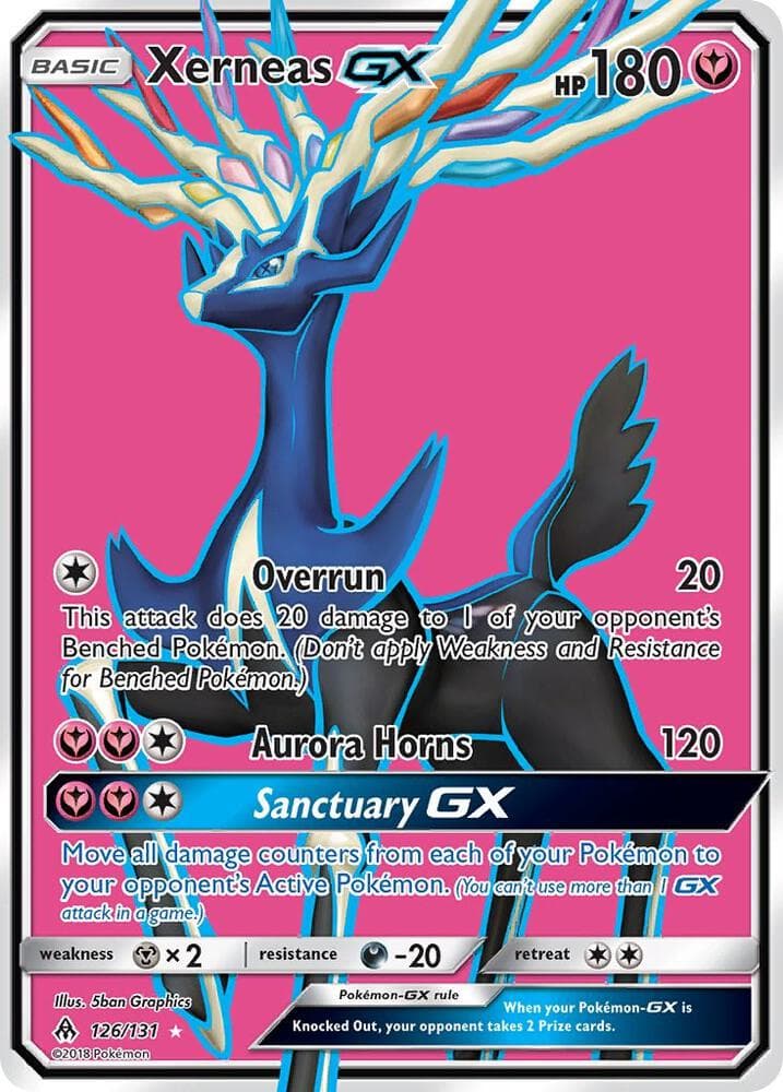 Xerneas GX, card 126 from Forbidden Light