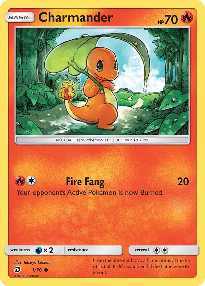 Charmander, carta 1 de Majestad De Dragones