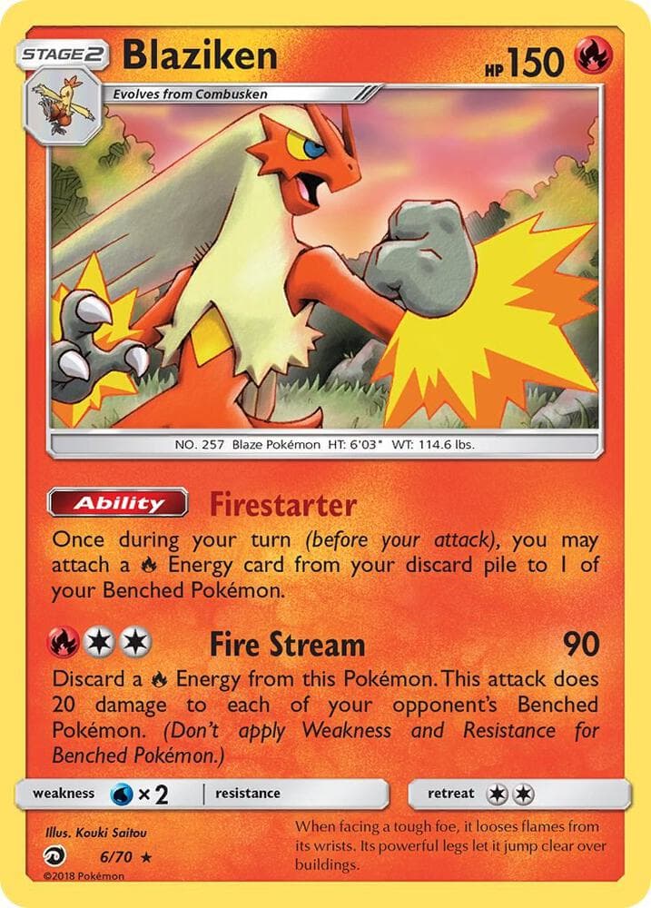 Blaziken, card 6 from Dragon Majesty