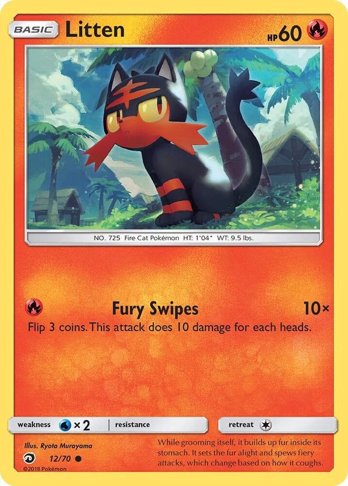Litten, card 12 from Dragon Majesty