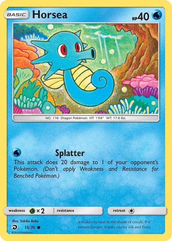 Horsea, card 15 from Dragon Majesty