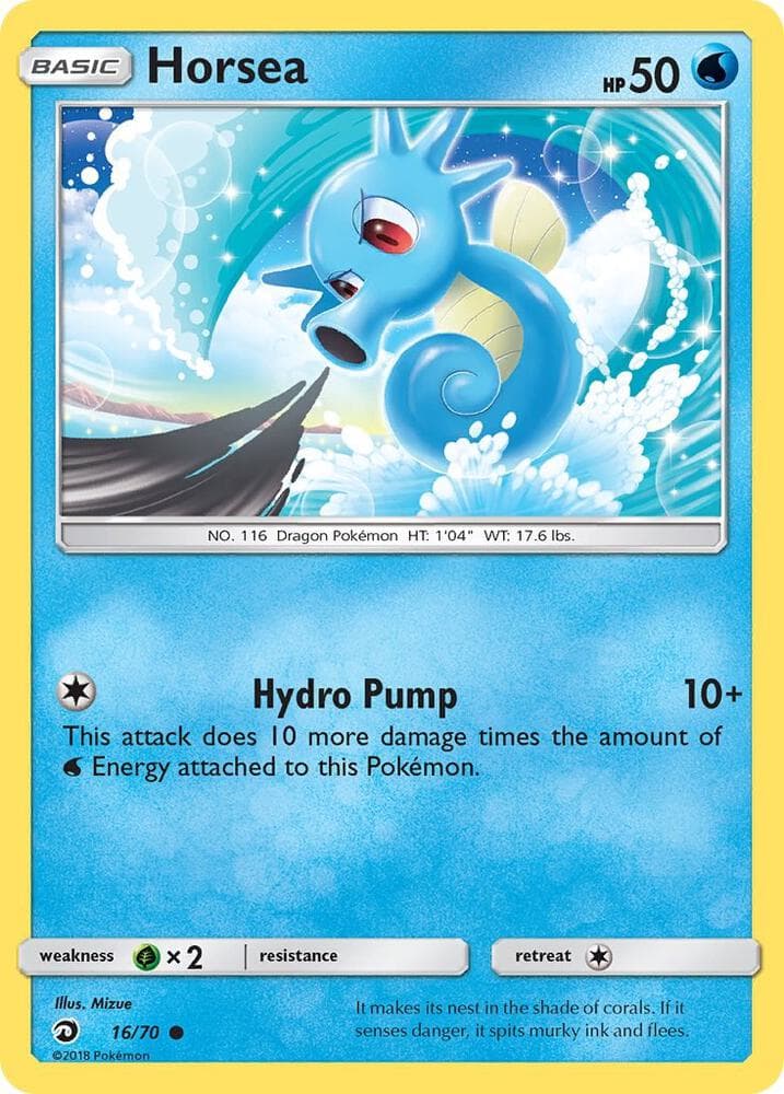 Horsea, card 16 from Dragon Majesty