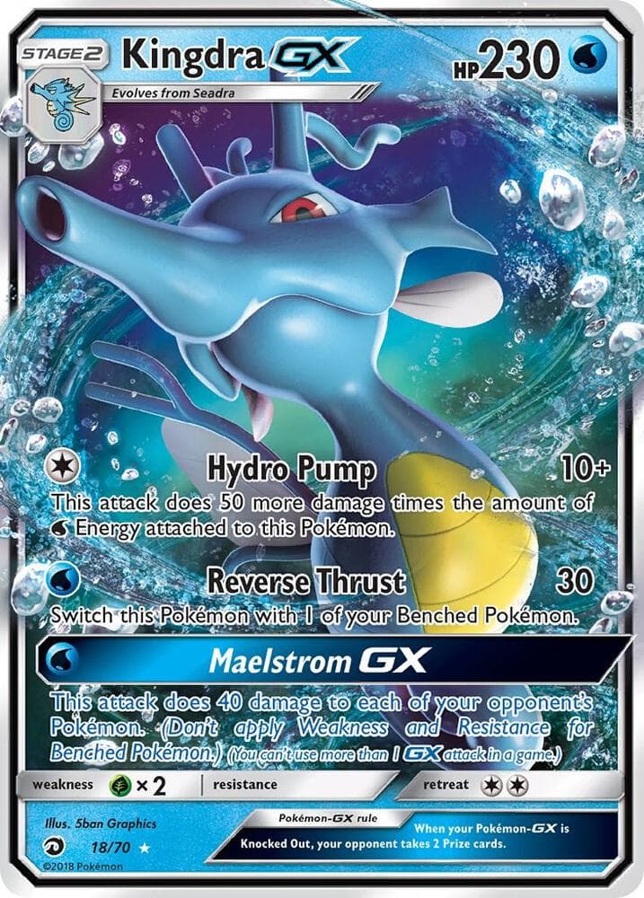 Kingdra GX, carta 18 de Majestad De Dragones