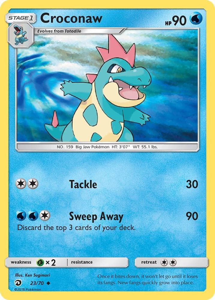 Croconaw, card 23 from Dragon Majesty