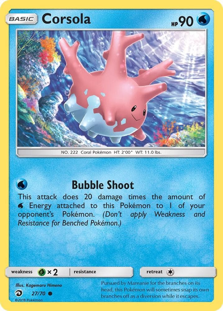 Corsola, card 27 from Dragon Majesty