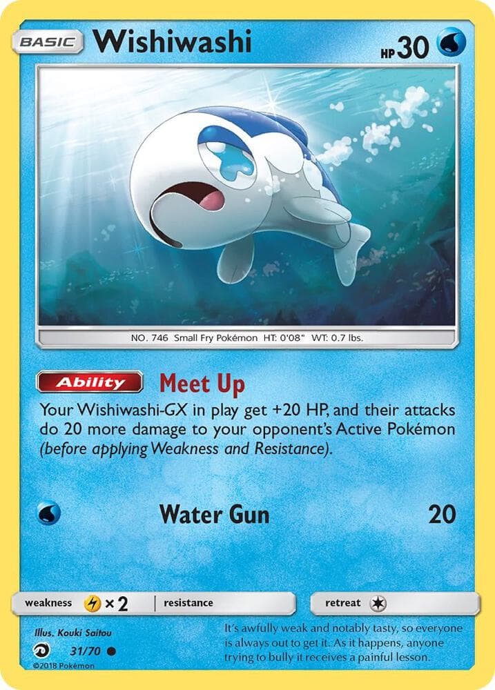 Wishiwashi, card 31 from Dragon Majesty