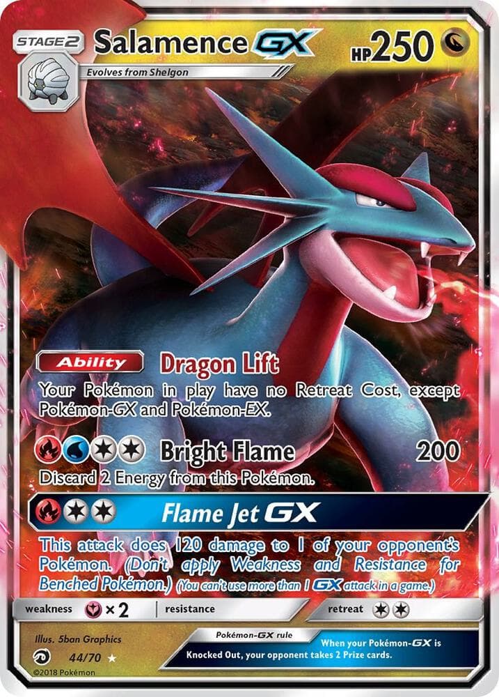 Salamence GX, carta 44 di Trionfo Dei Draghi