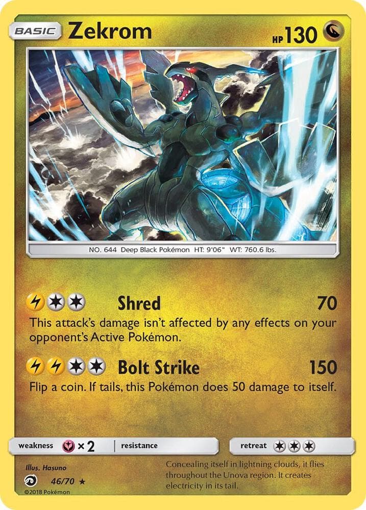 Zekrom, carta 46 de Majestad De Dragones