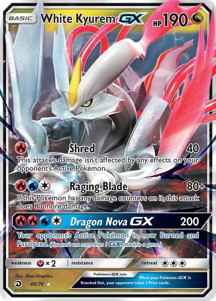 Kyurem Blanco GX, carta 48 de Majestad De Dragones