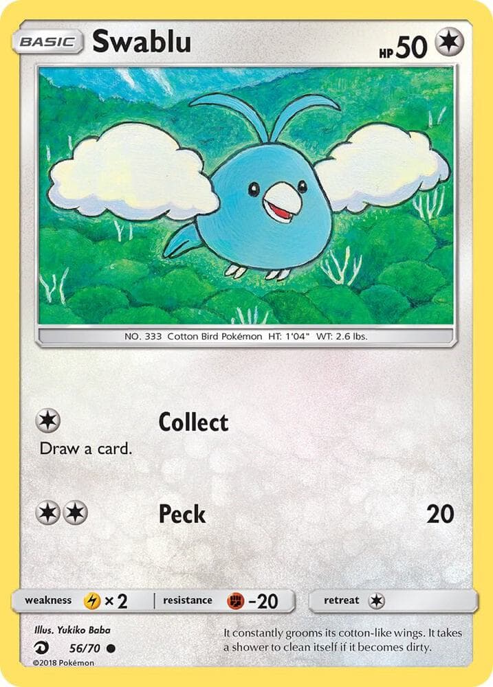 Swablu, card 56 from Dragon Majesty