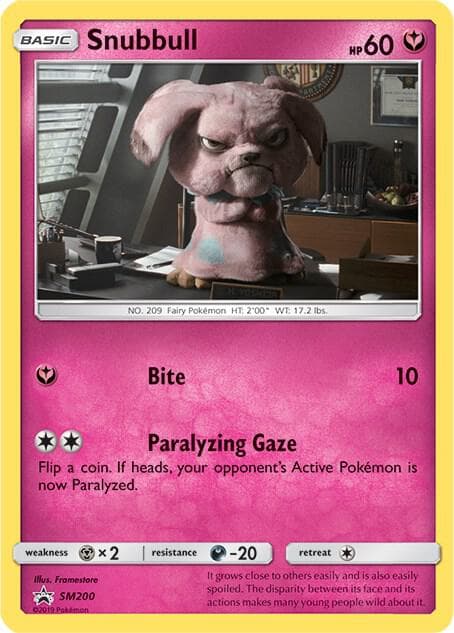 Snubbull, carta SM200 de Sol e Lua Promos