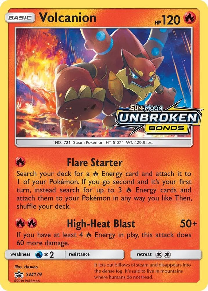 Volcanion, carta SM179 de SL Cartas de promoción