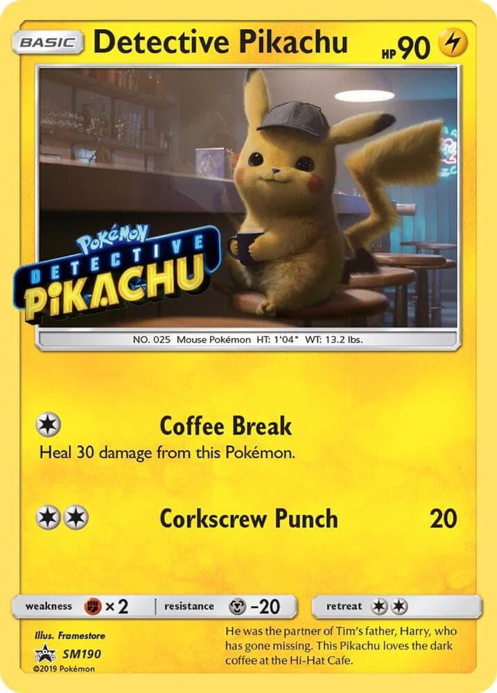 Detective Pikachu, carta SM190 de SL Promo