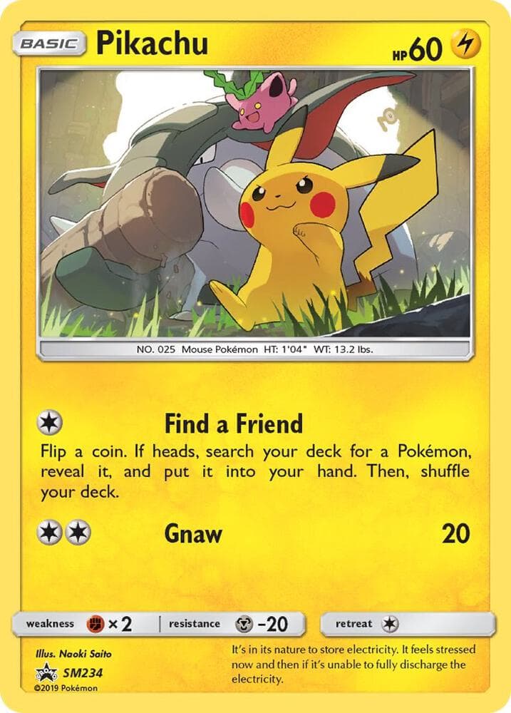 Pikachu, card SM234 from SM Black Star Promos