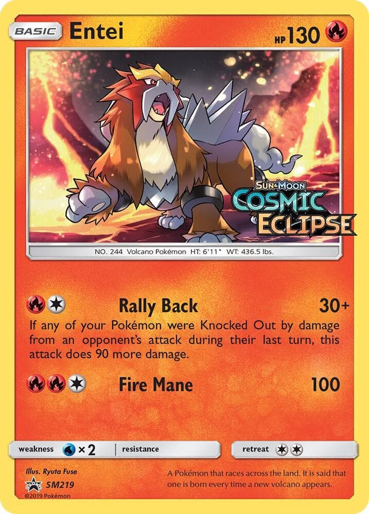 Entei, carte SM219 de Promo SM