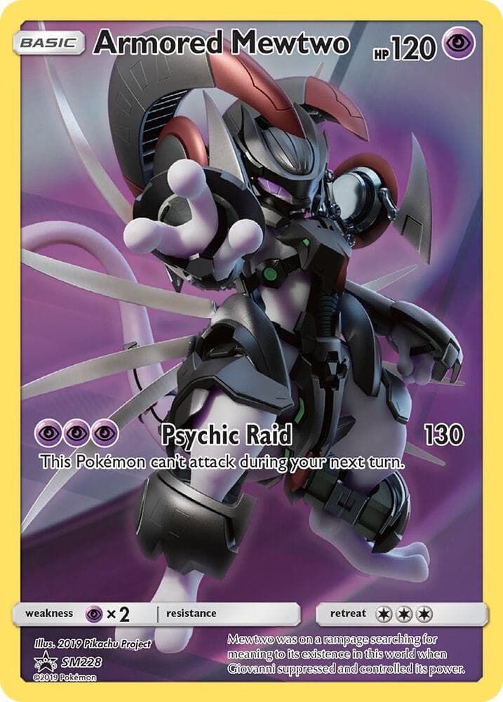 Armored Mewtwo, carta SM228 de SL Cartas de promoción