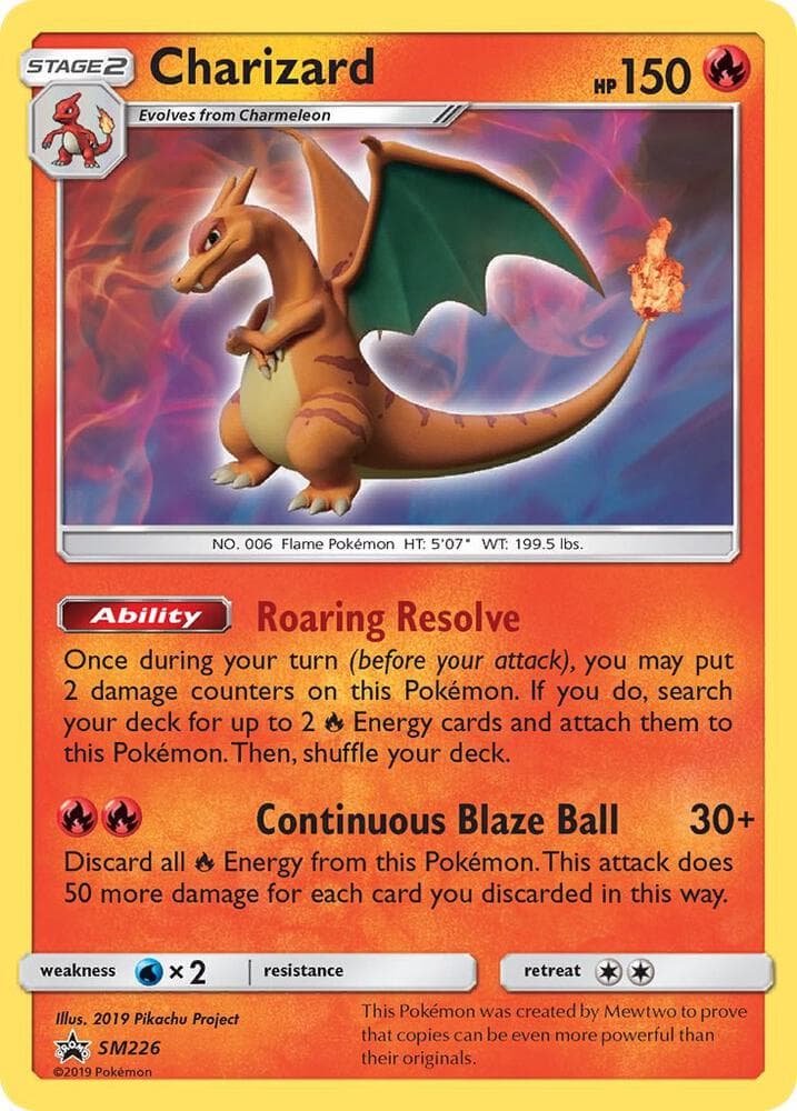 Charizard, card SM226 from SM Black Star Promos