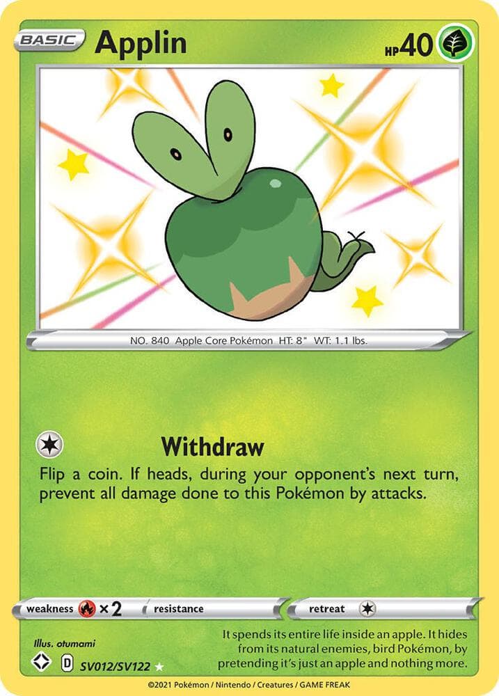 Applin, card SV012 from Shining Fates