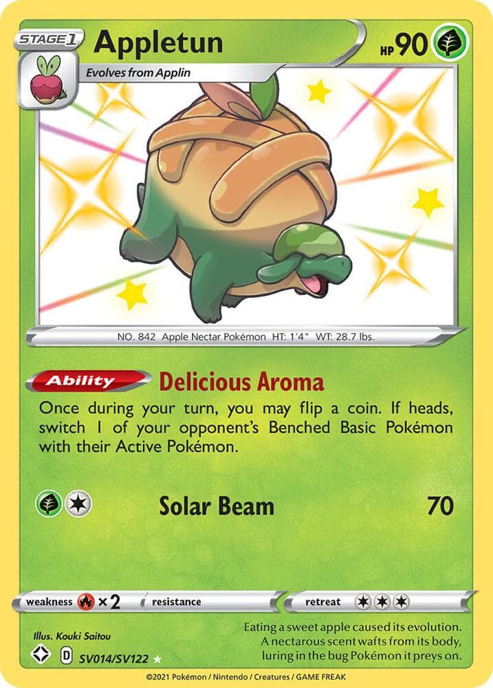 Appletun, card SV014 from Shining Fates