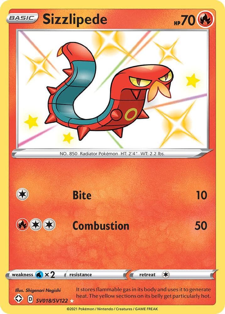 Sizzlipede, carta SV018 di Destino Splendente