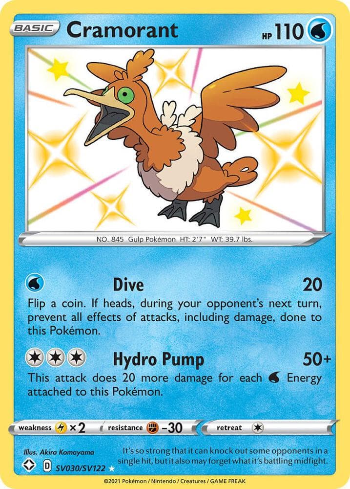 Cramorant, card SV030 from Shining Fates