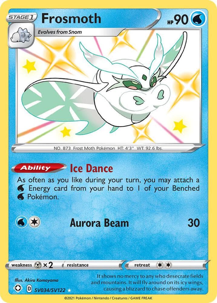 Frosmoth, card SV034 from Shining Fates
