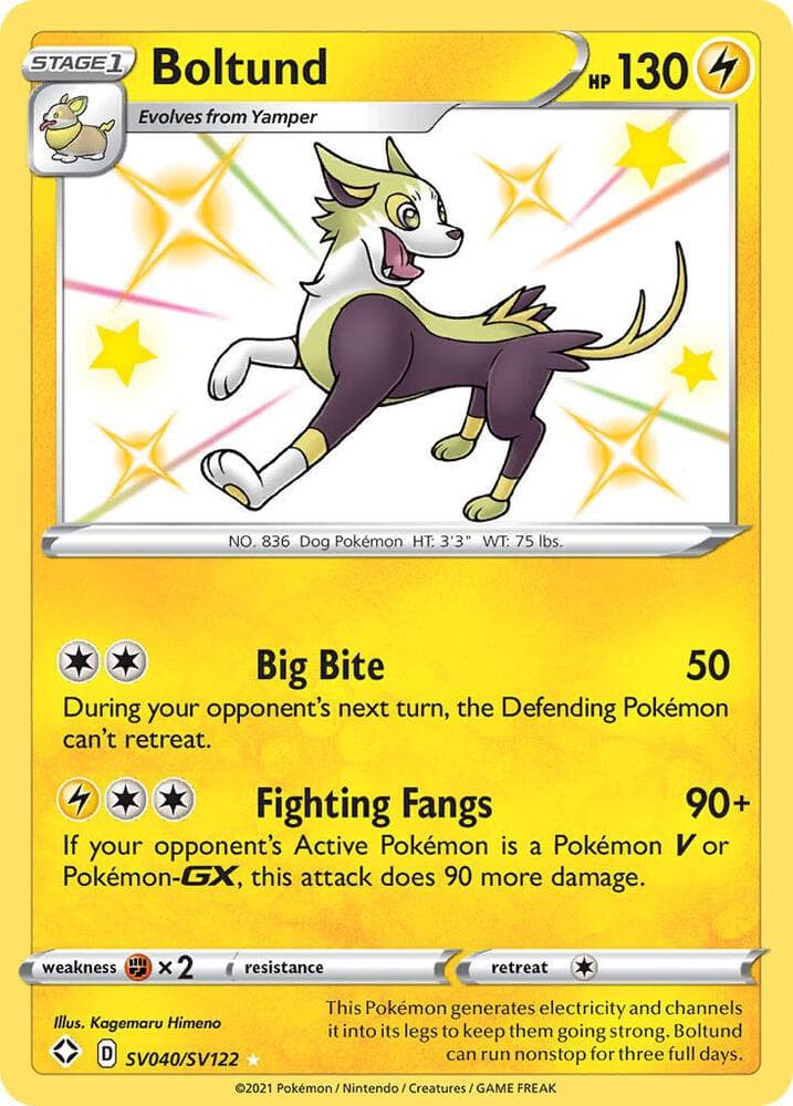 Boltund, card SV040 from Shining Fates