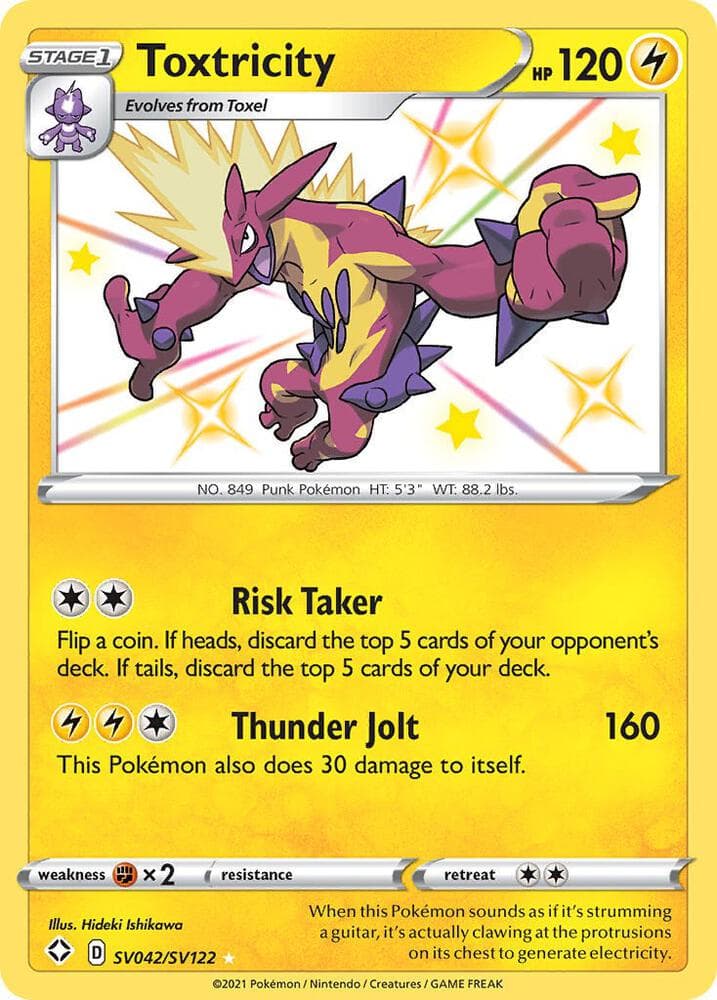 Toxtricity, card SV042 from Shining Fates