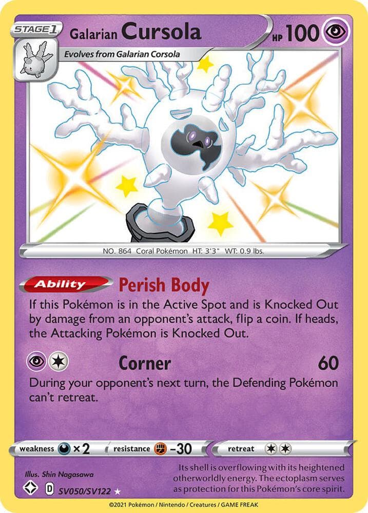 Galarian Cursola, card SV050 from Shining Fates