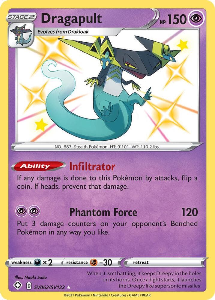 Dragapult, card SV062 from Shining Fates
