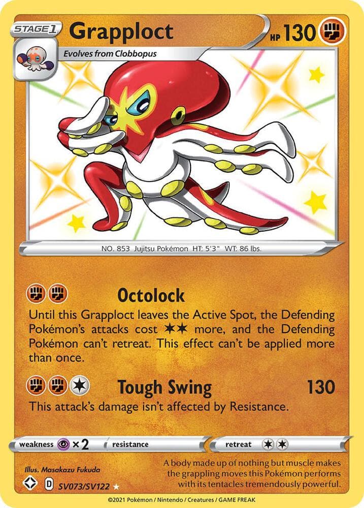 Grapploct, card SV073 from Shining Fates