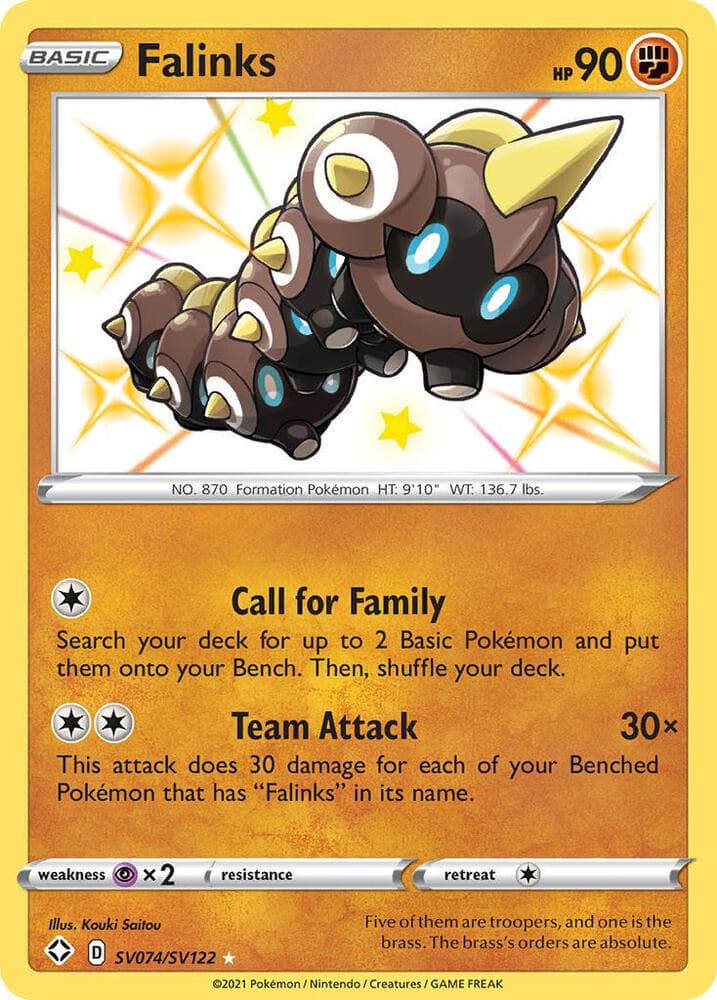 Falinks, card SV074 from Shining Fates
