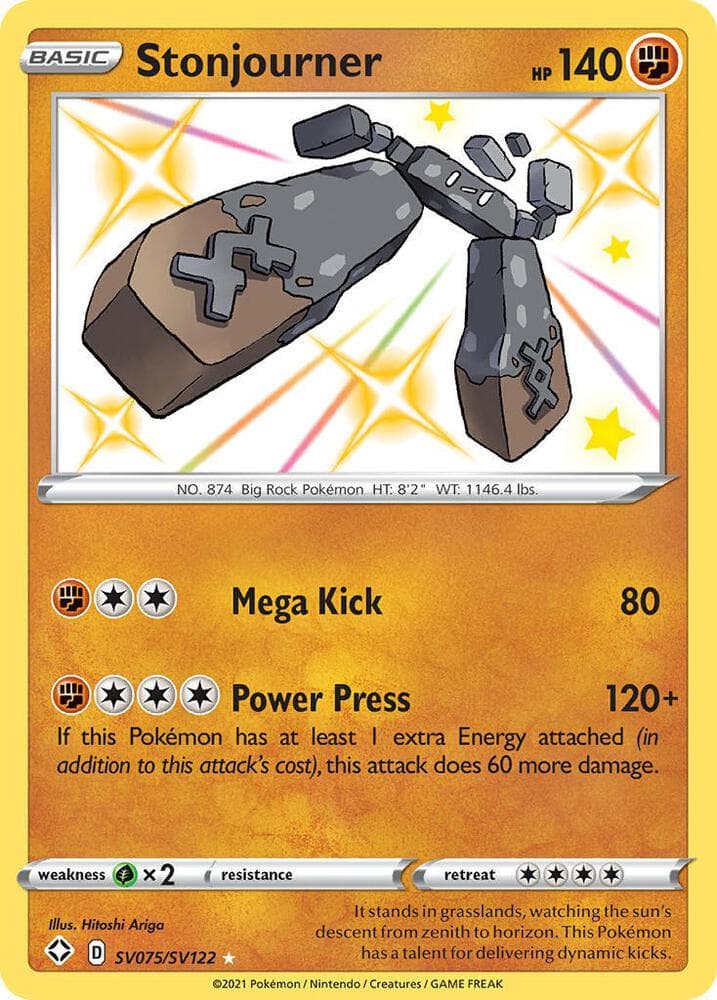 Stonjourner, card SV075 from Shining Fates