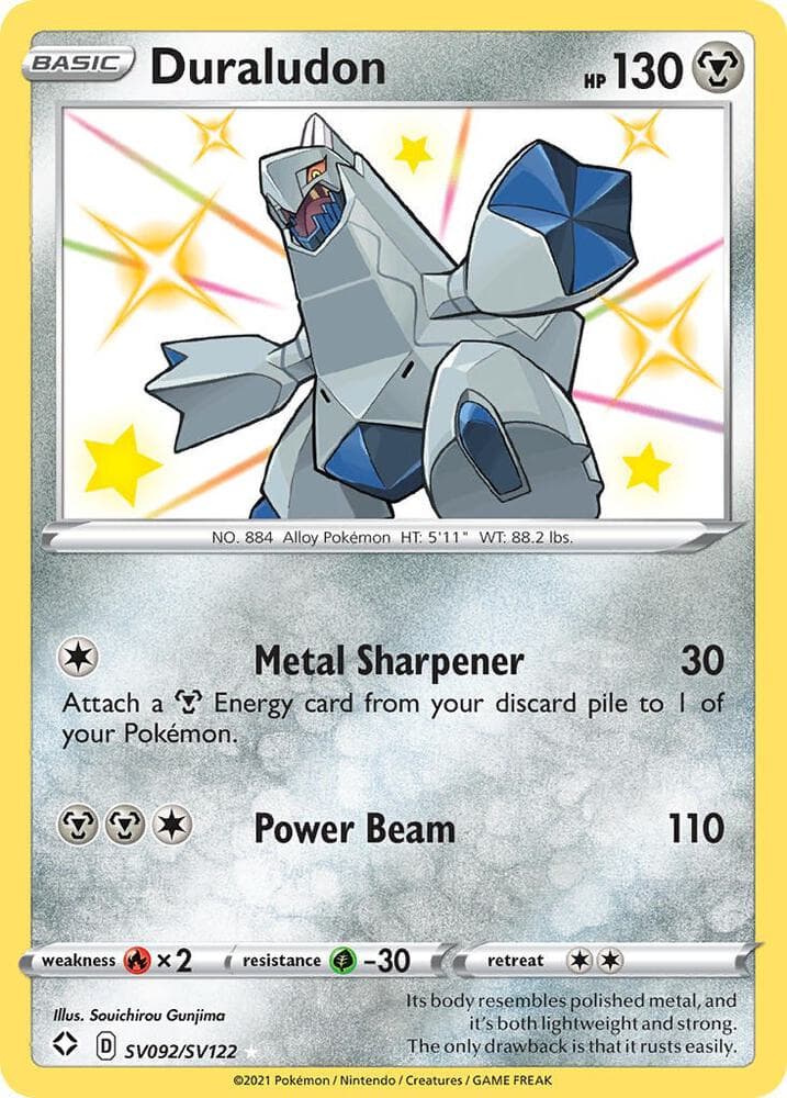 Duraludon, card SV092 from Shining Fates