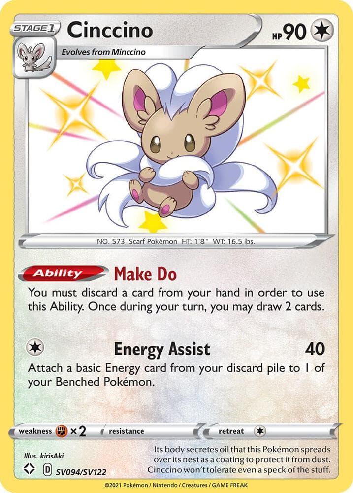 Cinccino, card SV094 from Shining Fates