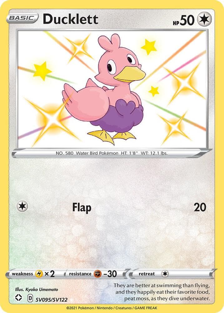 Ducklett, card SV095 from Shining Fates
